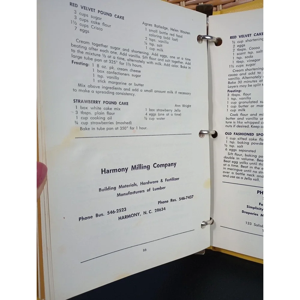 Rural Ladies Booster Club‎ Cookbook 1972 Sheffield Calahaln Community NC